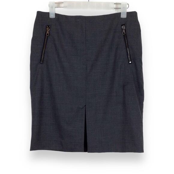 RAG & BONE Wool Gaberdine Charcoal Gray Straight Skirt size 2 - Picture 1 of 5
